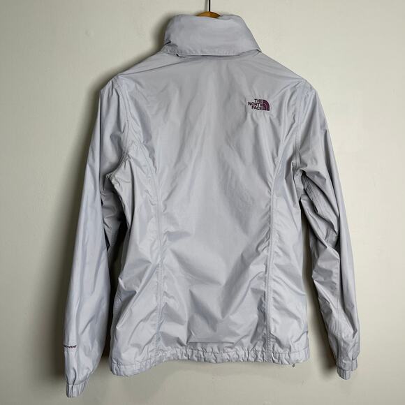 North Face Jacket Dryvent Embroidered Hidden Hood Zipper Pockets M - Picture 2 of 12